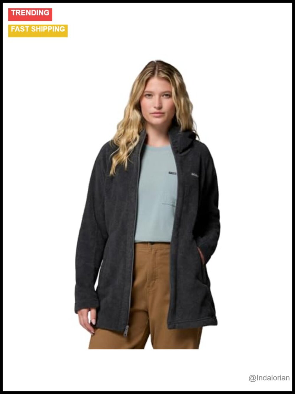 Columbia Women's Benton Springs II Long Hoodie Fleece Jacket - Picture 4 of 6